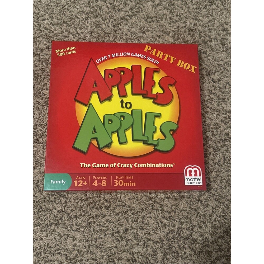 Mattel Apples to Apples Party Box Game 4+ Players Ages 12+ Mensa 2003 B1070